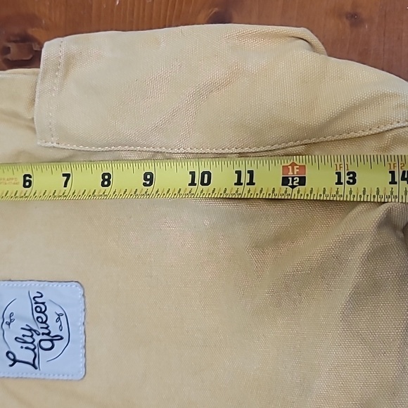 LILY QUEEN YELLOW CANVAS TOTE CROSSBODY SHOULDER ADJUSTABLE STRAP M - Picture 12 of 13